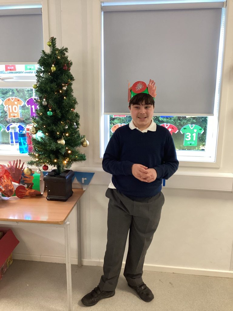 James with his class Christmas Tree